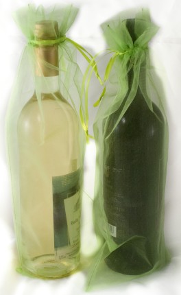 10 Flaschenbeutel 38 x 16 cm Smaragd grün 